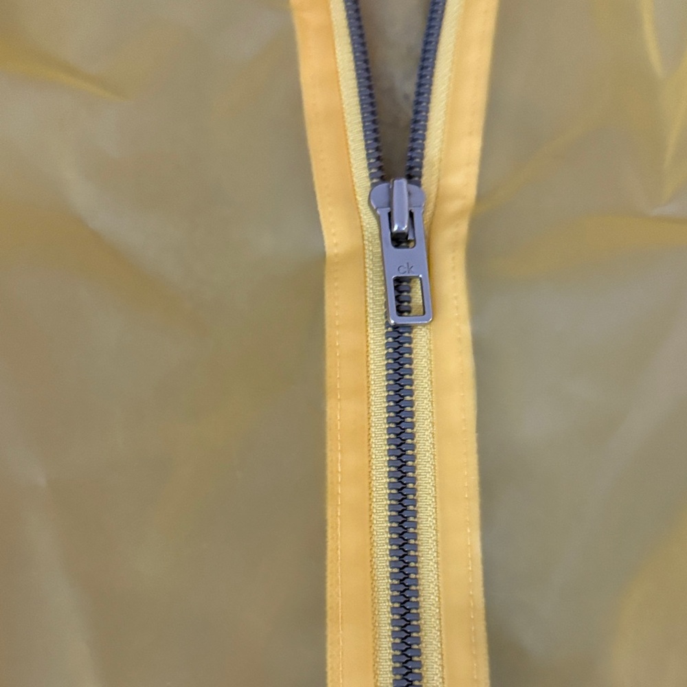 Calvin Klein Yellow Rain Coat with Red Logo - Picture 5 of 7